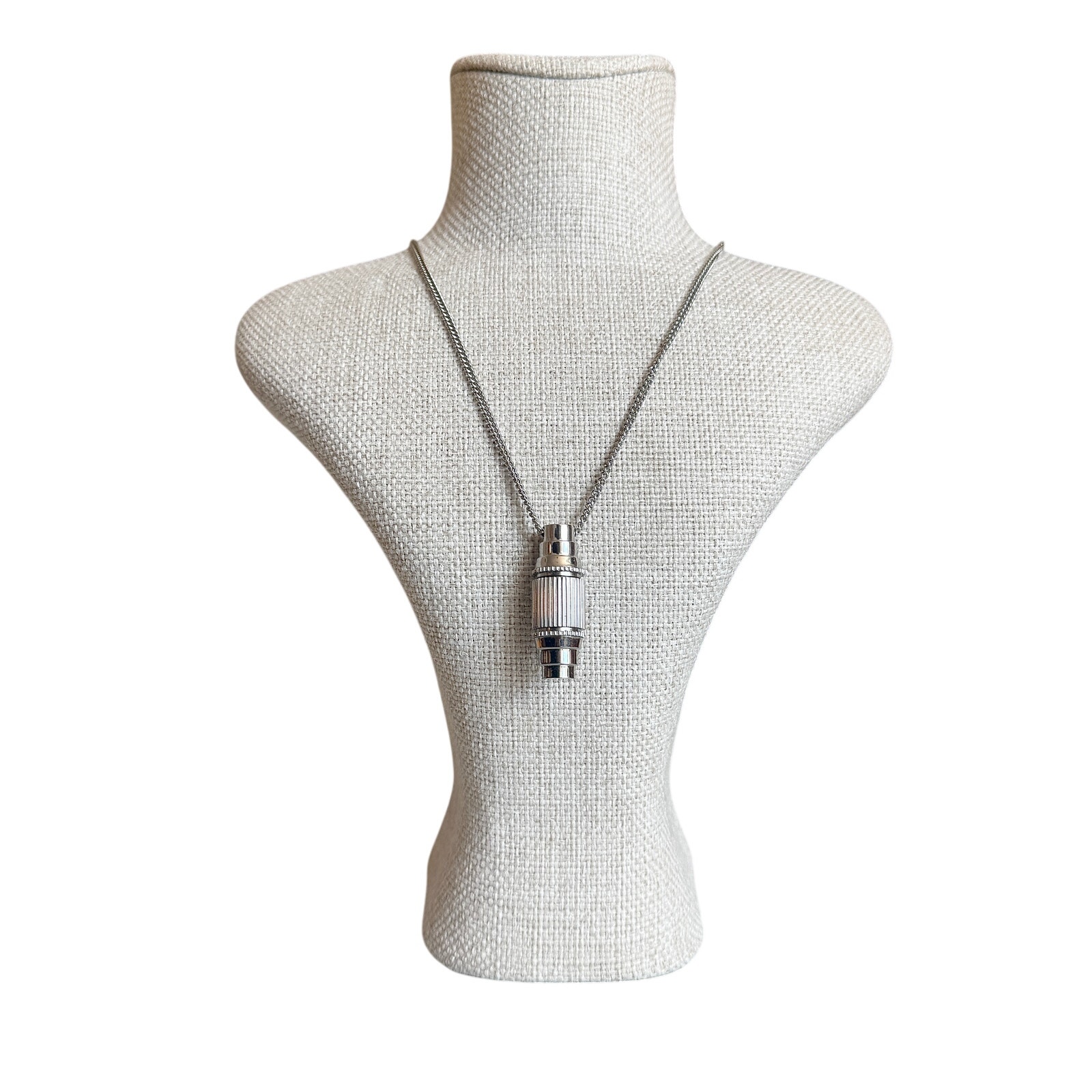 Charriol Ribbed Capsule Barrel Pendant Necklace